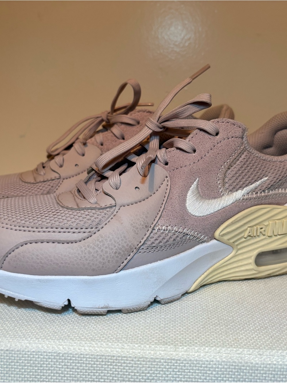Nike Women’s Air Max Sneakers in Dusty Pink and Cream